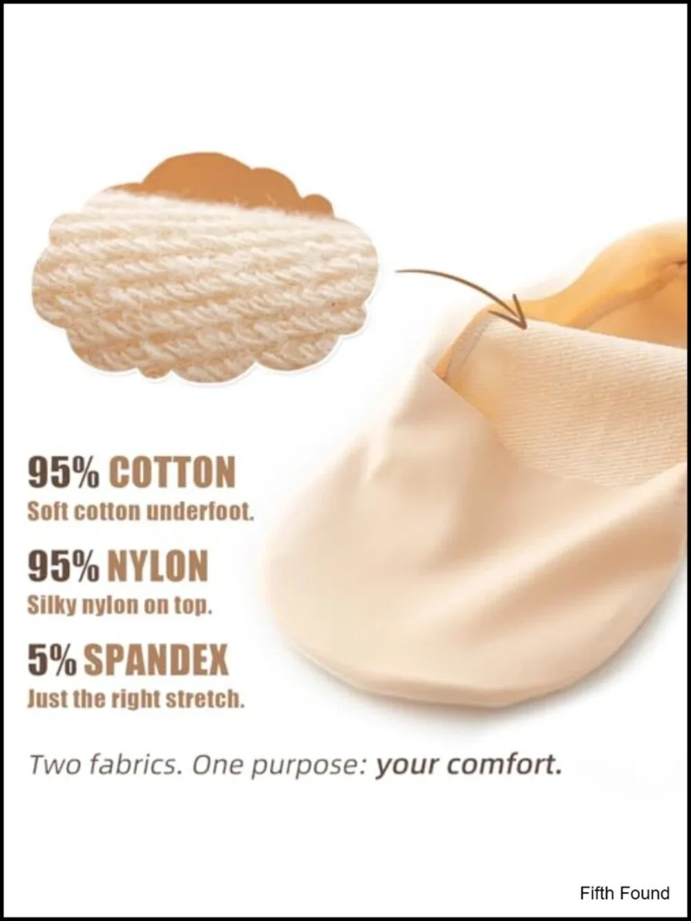 6 Pairs No Show Socks for Loafers Invisible Low Cut Liner Cotton Spandex